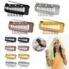 STFALI Chunni Clips, 12 pcs - Hair Pins for Styling Hair Extensions, Wigs, Hijabs - Includes Black, Brown, Gold, Silver