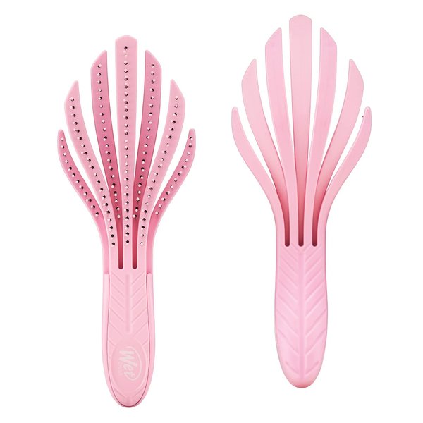 Wet Brush Go Green Curl Detangler Hair Brush-Pale Pink-Ultra-Soft IntelliFlex Detangling Bristles Glide Through Tangles with Ease - Great For Curly Hair - No Split Ends & Pain-Free for Wet or Dry Hair
