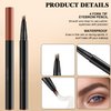 2PCS Upgraded Magic 4-Tip Eyebrow Pencil 3D Waterproof Microblading Eyebrow Pencil Contouring Pen, 4-Tipped Precise Brow Pen,Long-Lasting Natural Fine Stroke Eyebrow Pencil(Black)