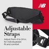 New Balance Running Belt, Fanny Pack Waist Bag for Men and Women, Black, Red, One Size