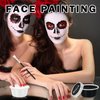 IONSGAKO Black and White Face Body Paint with Brushes Halloween Face Paint Makeup Kit Oil Based Face Painting Kit for Cosplay Clown Skeleton Vampire Special Effects Makeup