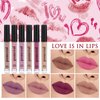 pomcral 6 Color Matte Lip gloss Sets Velvet Lip Glaze Moisturizing Waterproof Nude Lipgloss Tint Long Lasting Lipgloss Liquid Lipstick Kit