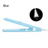 Mini Hair Straightener, 2 in 1 Portable Ceramic Tourmaline Flat Iron Heating Curler for Curling Straighten Bang, Wavy Hair, Short Hair Hair Tools (Sky Blue)
