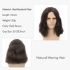 MEDISIFA Long Mens Wig Wavy Men Wig for Party Curly Wigs for Man Male Hippie Rocking 70s 80s Them Party Cosplay Costume Anime Heat Resistant Synthetic Hair Wig With Cap (Middle Brown)