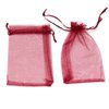 Bezall 100Pcs Organza Gift Bags 3.5x4.5 Inch, Burgundy Small Mesh Bags Drawstring Wedding Party Favor Bags Organza Jewelry Candy Pouches