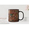 2IMT Library Bookshelf Mug Gifts For Book Lovers Women - Library Coffee Mug Book Coffee Mug Book Mug Book Club Cup Bookish Items Bookworm Mug Librarian Book Lovers Gifts for Readers Writer Black 11oz