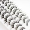 DAODER False Eyelashes Faux Mink Lashes Fluffy Wispy Lashes Natural Look Short Long Eyelashes Mixed 10 Pairs Soft Light Reusable Fake Eyelashes Pack (Fluffy Lashes Mixed)