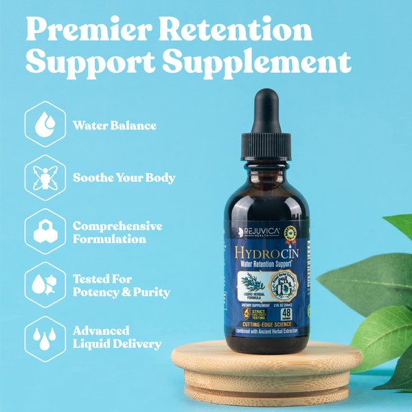 Hydrocin - Advanced Diuretic Water Retention Support Supplement - Liquid Delivery for Better Absorption - Dandelion, Uva Ursi, Juniper Berry, Celery Seed, Green Tea & More!