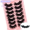 IFSOWDRA Dramatic Lashes Mink Long 20mm/25mm Mink False Strip Lashes Wispy Flase Eyelashes Natural Look D Curl Lashes Strips 3D/5D Volume Full Lashes Pack