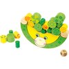 Small Foot Wooden Toys Stacking Frog Balancing Game with dice Move it! Designed for Children Ages 3+