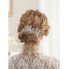 Unicra Rhinestone Bride Wedding Hair Pins Bridal Hair Clips Crystal Hair Piece Decorative Bridesmaids Hair Accessories for Women and Girls Pack of 2 (A-Silver)
