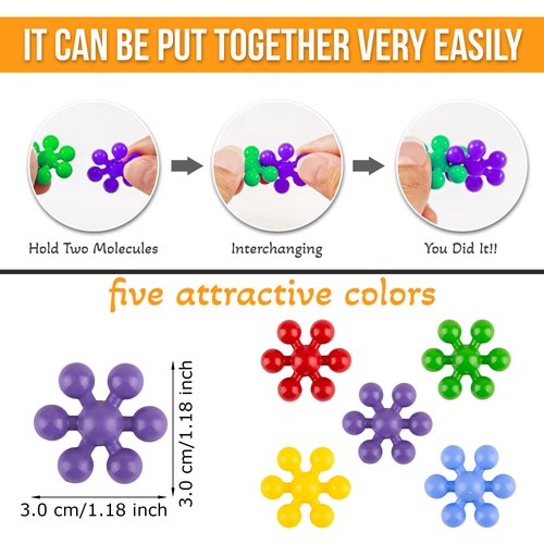 thinkmaster 120 Piece STEM Building Blocks Set Educational Construction Toys for Kids Ages 3-8 Safe Material Boosts Creativity and Fine Motor Skills for Boys and Girls