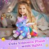 CozyWorld 16.5" Unicorn Light up Musical Unicorn Stuffed Animal Glowing Singing Soft Plush Toys Decor Birthday Christmas Children's Day Gifts for Toddlers Boys Girls Kids