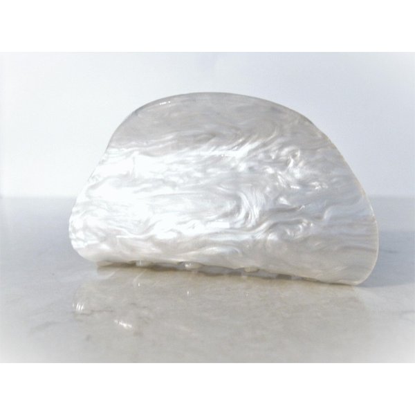 Generic Platinum white marbled hair claw clip