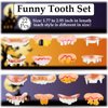 Sumind 22 Pieces Fake Ugly Teeth Halloween Vampire Fangs Teeth Gnarly Teeth Gag Teeth Vampire Denture Funny Teeth Halloween Decoration Theme Costume Party Favors