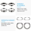 WILLBOND 500 Pieces Grommet and 500 Pieces Washer Grommet Kit Finish Grommet Eyelet for Clothes Fabric Leather Tag Bag (Silver, 1/2 Inch)
