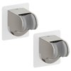 EAARSUO Shower Head Holder Wall Mount, Shower Head Holder Adhesive, Showerhead Holder Clip, Shower Wand Holder Wall Mount, Waterproof Shower Handle Holder, Shower Head Bracket (Brushed Nickel)