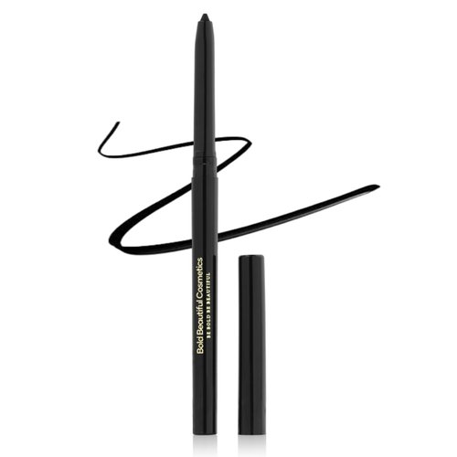 Bold Beautiful Cosmetics Gel Eyeliner Pencil Hypoallergenic Waterproof and Smudge-Proof Vegan Long-lasting - Black, 1 Count