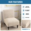 Eco-Ancheng Armless Chair Slipcover Removable Armless Accent Chairs Covers Washable Armless Slipper Chair Slipcover Printed Armless Chair Furniture Protector Covers for Living Dining Room Hotel