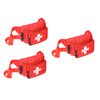 Dealmed Lifeguard Fanny Pack with Logo, E-Z Zipper Design and 3 Pockets, Red Fanny Pack (Pack of 3), Includes Adjustable Waist Strap and Zipper Pockets