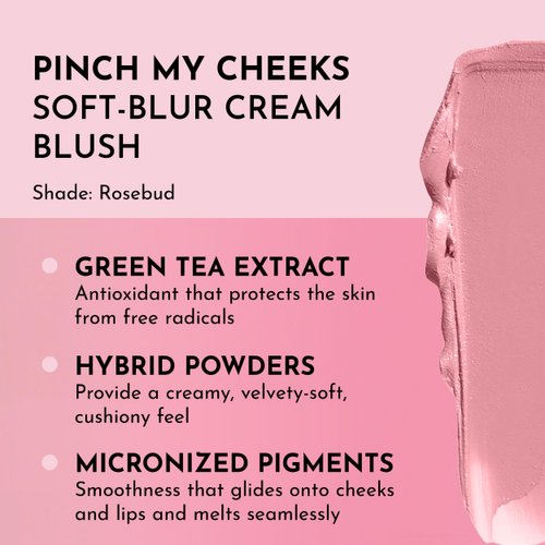 LAWLESS Women's Pinch My Cheeks Soft-Blur Cream Blush, Rosebud, Pink, 0.18 Ounce