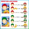36Pcs Make-a-face Stickers, Make Your Own Stickers Fun Craft Project for Kids, Mixed and Matched with 8 Designs Characters Stickers for Party Decoration, Class Reward, Book Decor, Birthday Gifts