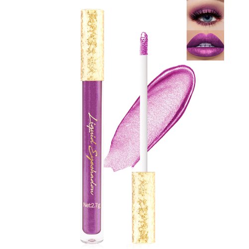 Glitter Shimmer Lip Gloss-1Pcs Matte Velvet Finish Shiny Lipstick, High Pigment Waterproof Eyeshadow,Long Lasting Non-Stick Cup Lip Tint Stain Lip Glaze,Thanksgiving Makeup Gift for Women-11 Rose Red