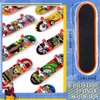 Sosation 18 Pcs Mini Finger Skateboard Christmas Party Gift Favors Mini Skateboards for Kids Novelty Skateboard Toys Fingerboard Decorations Fingertips Movement Finger Toy(Stylish Style)