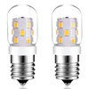 Maelsrlg LED Microwave Light Bulbs Under Hood 40W Equivalent, E17 LED Bulb Dimmable for Range Hood, 3W 380 Lumens, LED Appliance Light Bulb Over Stove, Warm White 3000K, 2 Pack