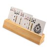 STERLING Games Wooden Playing Cards Holder, Set of 4 Playing Card Holders for Kids Seniors Adults, Card Holding Tray Rack Stand for All Card Games and Board Games