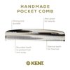 Kent 7T G All Fine Tooth Pocket Comb for Men - Handmade Hair Comb for Men for Everyday Grooming and Styling - Travel Comb for Hair Care, Mustache and Beard Care, Saw Cut and Hand Polished