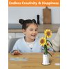 AMSHINE Sunflower Building Block Set, Flower Bouquet with Vase Building Toys, Party Gift Favor for Adults Teens Kids Girls Boys
