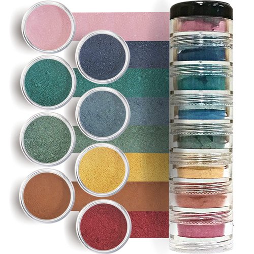 Giselle Cosmetics Ice Cream Love Mineral Powder Organic Makeup Kit - Loose Pigment Eyeshadow, Glitter Eyeshadow, Copper Eyeshadow Palette, Non-Toxic Shimmer Eye Shadow, Talc-Free Eyeshadow