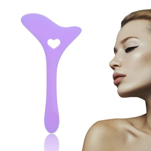 Eyeline Stencil, Eyeline Stencils, Makeup Accessories, Silicone Stencils Wing Tips Eyebrow Pencil Stencil Reusable Lazy Quick Eye Makeup Makeup Applicator Tool for Makeup Artist(Purple)