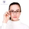 VisionGlobal 4 Pairs Reading Glasses with Spring Hinge, Blue Light Blocking Glasses for Women/Men (4 Color,+5.00 Magnification)
