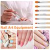 7 Pcs Gel Nail Brush Acrylic Nail Brush French Tip Brush French Manicure Pen Nail Art Brushes for Home Salon Use