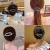3 Pcs Rhinestone Hair Clips Ponytail Holder Cuff Metal Spring Crystal Hair Barrettes Women Styling Wedding Birthday Party Hair Accessories