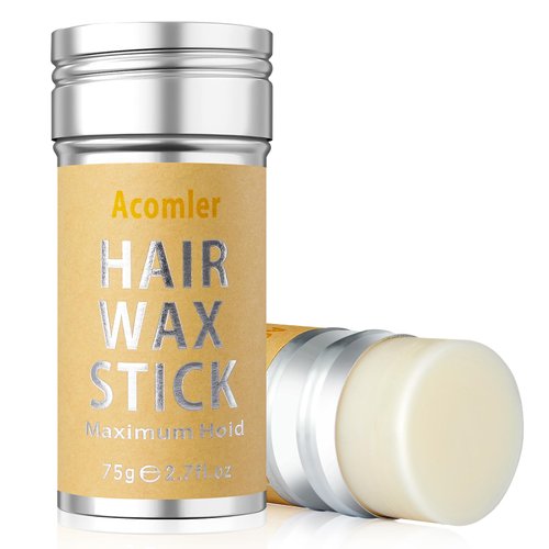 Acomler Hair Wax Stick - Non-Greasy Styling Pomade for Flyaways and Sleek Hairstyling (1 Pack)