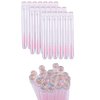 Disposable Mascara Brushes Diamond Eyelash Spoolies Makeup Brush Mascara Wand in Sanitary Tube Lash Supplies. ¡­ (50 Pcs, Glossy Pink)