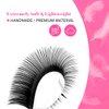 TDANCE Cashmere Lash Extensions Super Soft Classic Lash Extensions CC Curl 0.05mm Thickness 12mm Single Length Individual Eyelash Extensions for Professional Salon Use(0.05-CC,12mm)