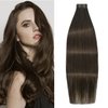 WindTouch Tape in Hair Extensions Brown Hair Extensions Tape in Invisible Tape in Extensions Real Human Hair Chocolate Brown Tape in Hair Extensions Human Hair 14 Inch #4 20pc 30g