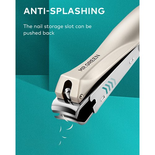 Nail Clippers for Thick Nails, Professional Nail Cutter with Catcher, Medical Grade Stainless Steel, Sharp and Durable Nail Clipper Kit for Men and Women, Bionics Design(Small and Big)