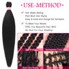 Dorsanee Pre Stretched Braiding Hair 20 Inch 8 Packs Natural Black Professional Braiding Hair for Braids Soft Yaki Texture Hot Water Setting Synthetic Hair Extensions (20inch,#1B)