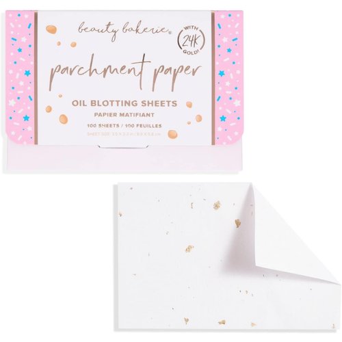 Beauty Bakerie Parchment Paper Oil Blotting Sheets for Face, Absorb Excess Oil, Makeup Essentials for Oily Skin, Blotting Papers for Face, Oil Control Absorbing Sheets, 100 Sheets