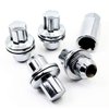 Set of 4 Veritek 14x1.5mm 1.85 Inch Length 0.90 Inch Shank 19mm Key Hex OEM Chrome Mag Seat Security Wheel Locks for Land Rover Range Rover Discovery LR3 LR4 HSE Sport Factory Wheels