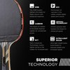 STIGA Carbon Fiber Ping Pong Paddle - 2mm Sponge, Flared Handle - Performance Table Tennis Racket, Black