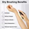Dry Brushing Body Exfoliating Brush, Anti Slip Body Scrubber for Shower, Never Mold Shower Body Cleaning Brush for Deep Cleansing & Soften Skin, Improve Circulation, Reduce Ingrown Hairs(1 Pack-Black)
