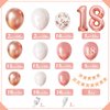 Sllyfo18th Birthday Decorations for Girls - (Total 100pcs) 18th Birthday Balloons 18/12/10/5 Inches for Garland Arch,18th Happy Birthday Banner for a Stunning 18th Birthday Celebration