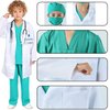 LISUNLI Doctor Costume for Kids Doctor Lab Coat for Kids Real Stethoscope, Halloween Doctor Lab Costumes for Kids 7-8 Years