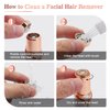 Facial Hair Remover for Women, Face Hair Trimmer, Rechargeable Women's Facial Shaver, Painless Lady Shavers for Women for Face Hair, Upper Lips, Peach Fuzz, Bikini Body-White